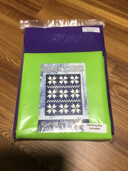 VRD Quilt Kit - Sweater Weather Purple/Lime