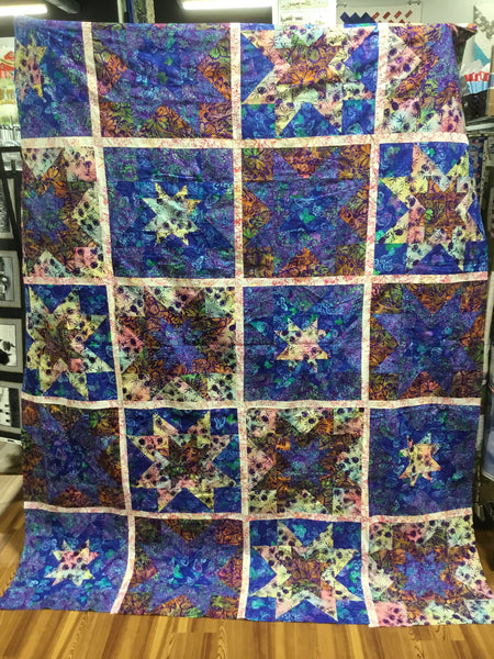 Seeing Stars Quilt Kit in Watercolor Blossoms